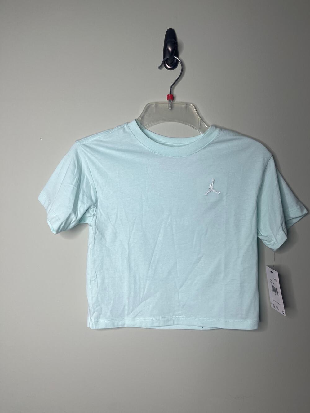 Jordan Girls Light Blue Crop Tee Small
